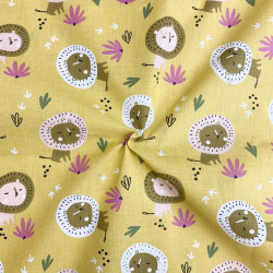 Printed Cotton KONKA Mustard / Bronze